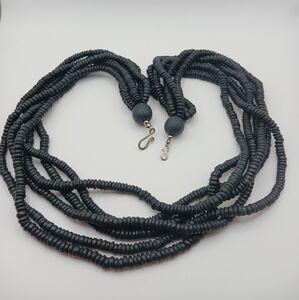 Elegant Black Beaded Necklace